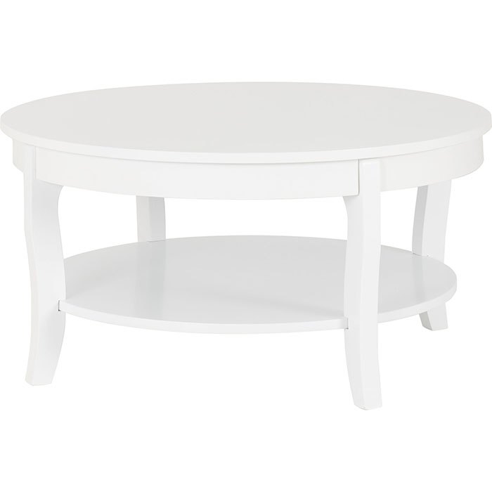 Walton Round Coffee Table Available In Black Or White - Click Image to Close